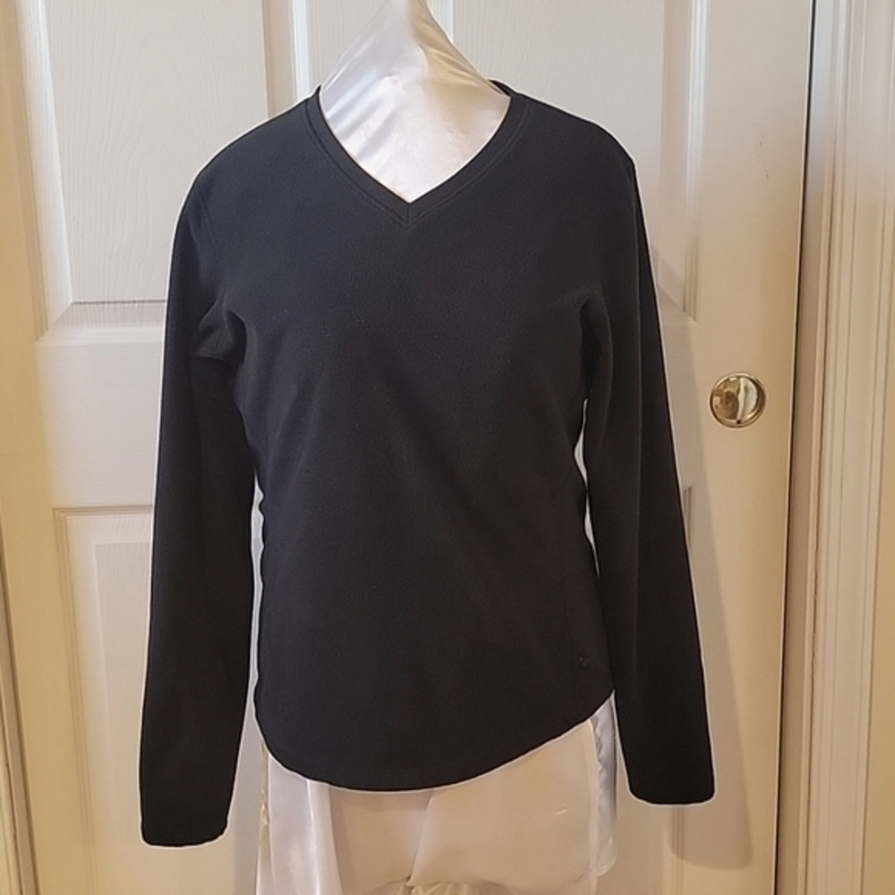 REI LADIES V NECK PULLOVER FLEECE (sz med)